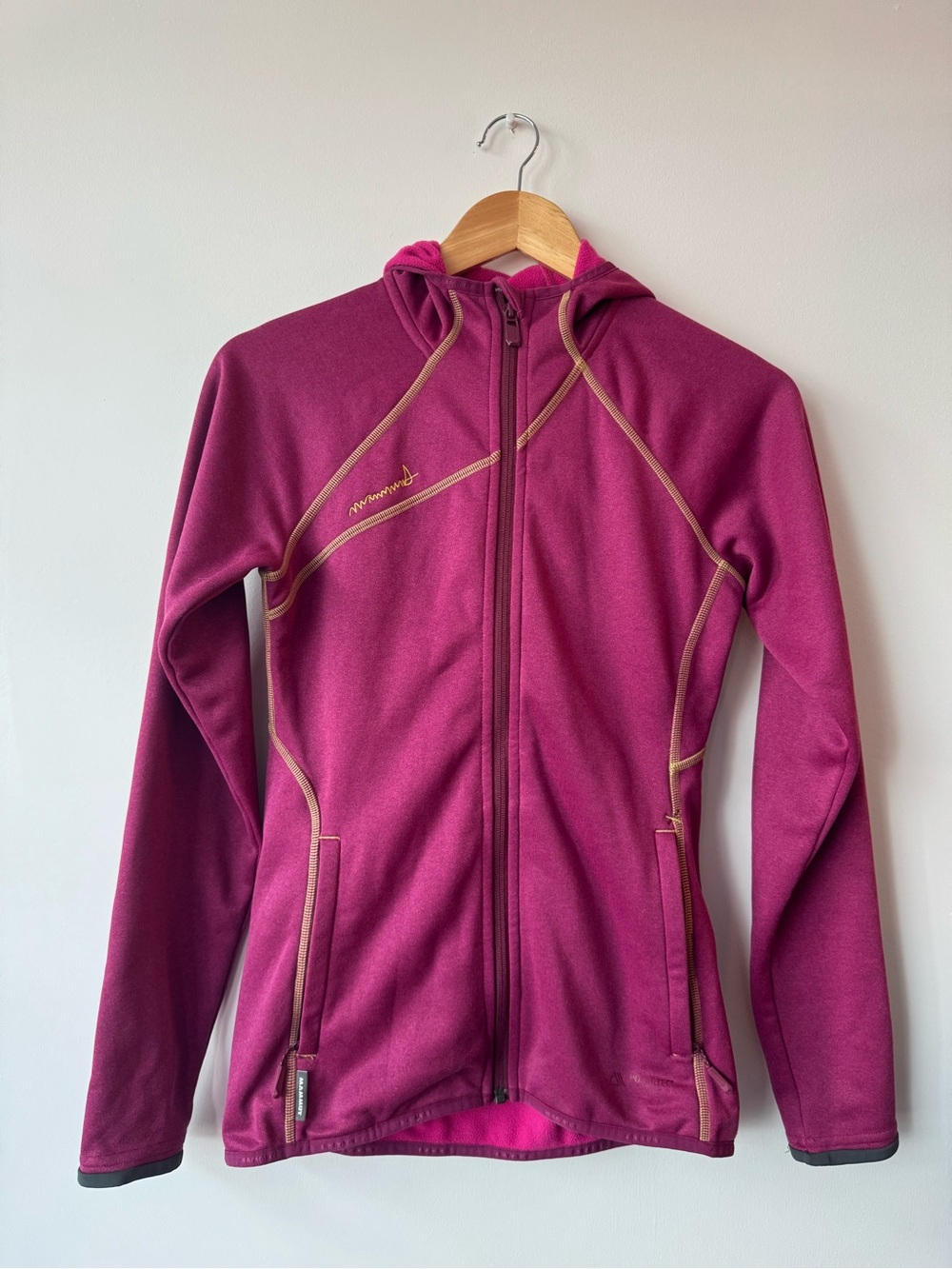 Mammut Polartec Fleece Full Zip Hooded Jacket Magenta Purple Women Small S
